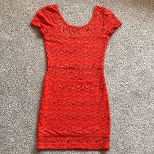 Free People Scarlet Lace Mini Dress
